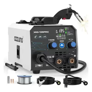 Soldador Azzuno 135a Mig 110 V 3 En 1 Flux Core/lift Tig/sti