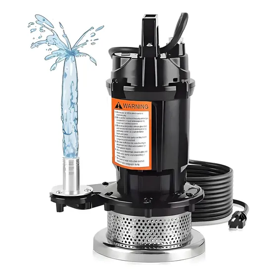 Bomba de Agua Sumergible 370W para Aguas Sucias 1500L/h 1 Bomba de Agua Sumergible 370W para Aguas Sucias 1500L/h