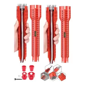 Llave Inglesa 14 en 1 para Tuberías y Grifos x2