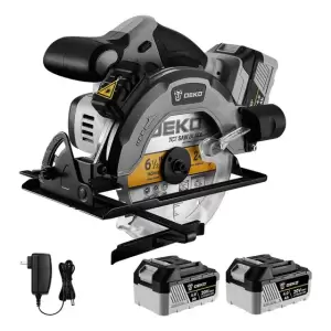 Sierra Circular Inalámbrica Dekopro 20v Con Hoja De 6.5 Y 4