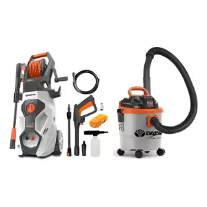 Combo Hidrolavadora Daewoo 2000W + Aspiradora 15L