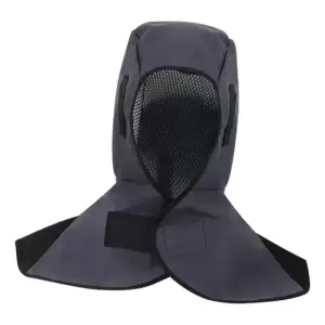 Capucha Soldador Ignífuga Ajustable Con Cubre Cuello Gris