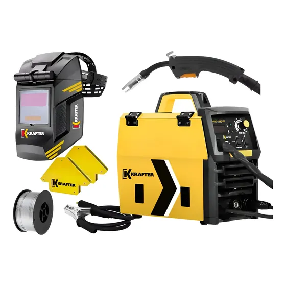 Kit Soldadora Krafter Megatec 120 Flux +alambre +accesorios 1 Kit Soldadora Krafter Megatec 120 Flux +alambre +accesorios