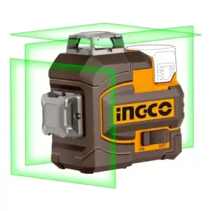 Nivel Láser 3D Verde 360 Ingco HLL301201 Rango 35m