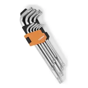 Set 9 Llaves Allen Kendo Torx T/Tamper Cromadas