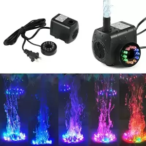Bomba de Agua Sumergible con 12 Luces LED para Pileta