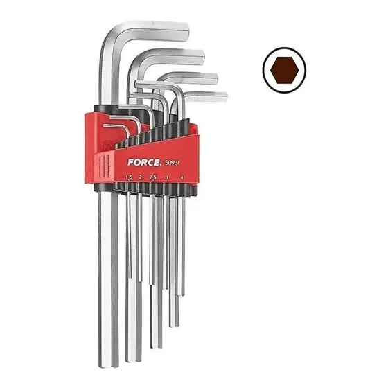 Juego Llaves Allen Largas 1.5-10mm Force 1 Juego Llaves Allen Largas 1.5-10mm Force