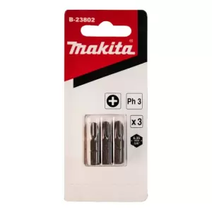 Punta De Atornillar Ph3x25mm 3 Pzas - Makita