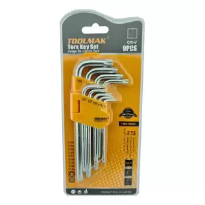 Set Llaves Allen Estrella Medianas Toolmak 9 Pzs